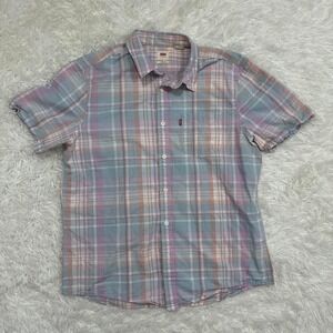 Vintage Western Cowboy Retro Levi's plaid button up shirt spring summer beach